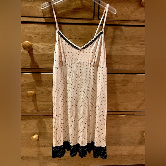 Apt 9 Intimate Light Pink w/ Black Polkadots Summer Nightie - Size: Large - Picture 1 of 6
